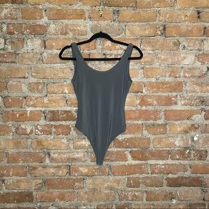 Olive Green Backless Bodysuit - Small